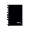 CADERNO 1/4 ESPIRAL 160 FOLHAS SLIM BLACK