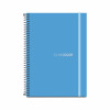 CADERNO COLEGIAL SLIM COLOR, 80 FLS, 1 MATÉRIA, ESPIRALADO, CAPA PP, FECHAMENTO C/ELÁSTICO, AZUL