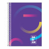 CADERNO UNIVERSITÁRIO DESIGN, 240 FLS, 15 MATÉRIAS, ESPIRALADO, CAPA DURA