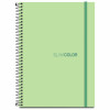 CADERNO UNIV 80FL 1X1 ESPIRAL CAPA PP VERDE