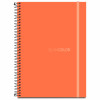 CADERNO UNIV 80FL 1X1 ESPIRAL CAPA PP LARANJA