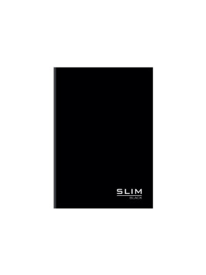 CADERNO BROCHURA 80 FOLHAS SLIM BLACK