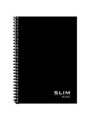 CADERNO 1X1 80 FOLHAS SLIM BLACK