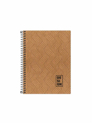 CADERNO 1/4 200 FL ESPIRAL CAPA FLEXIVEL KRAFT