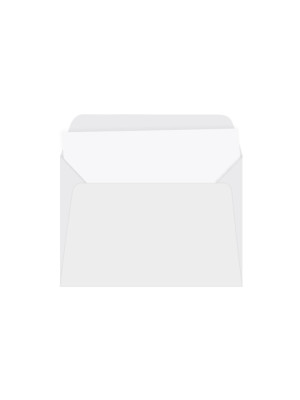 ENVELOPE CARTA C/CARTÃO VERGÊ, 80GSM, ACOMPANHA 20 CARTÕES 180GSM, COR BRANCO DIAMANTE, FORMATO 114MM X 162MM