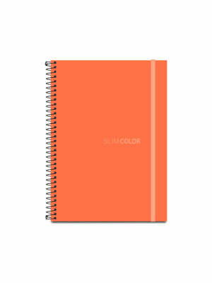 CADERNO COLEGIAL 80FL ESPIRAL CAPA PP LARANJA