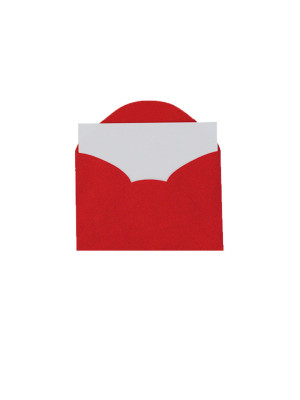 ENVELOPE VISITA C/CARTÃO COLOR MAIS 80GSM, EMBALAGEM EM PP 100% RECICLÁVEL, C/20 UNIDADES E 20 CARTÕES 180GSM, VERMELHO, FORMATO 80MM X 115MM