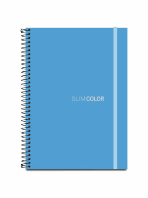 CADERNO UNIV 160FL 10X1 ESPIRAL CAPA PP AZUL