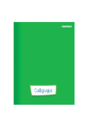 CADERNO DE CALIGRAFIA C/96 FLS, COSTURADO, CAPA DURA, VERDE