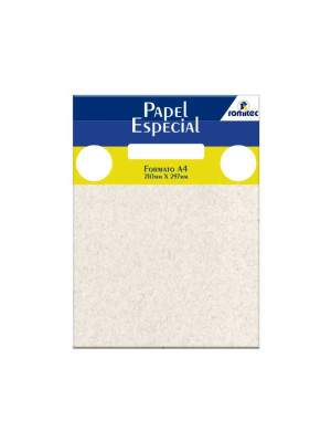 PAPEL ESPECIAL RECICLADO 180 GSM, PCT C/50 FLS, FORMATO A4