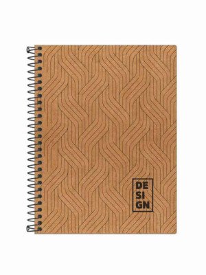 CADERNO UNIVERSITÁRIO DESIGN KRAFT, 80 FLS, 1 MATÉRIA, CAPA FLEXÍVEL SORTIDOS