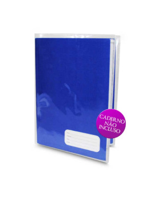 CAPA PARA CADERNO EM PVC CRISTAL, P/ CADERNOS BROCHURA E UNIVERSITÁRIO, 1 MATÉRIA, FORMATO 290MM X 440MM
