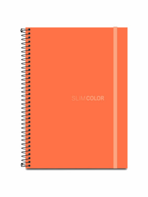 CADERNO UNIV 160F 10X1 ESPIRAL CAPA PP LARANJA