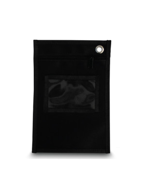 MALOTE VERTICAL EM NYLON 600 PRETO FORMATO GRANDE (260MM X 360MM)