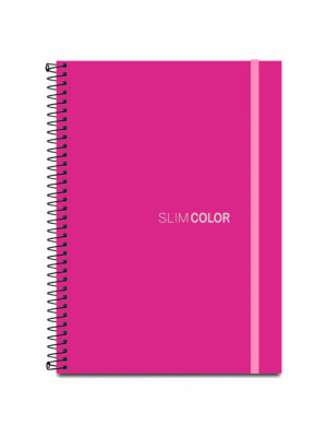 CADERNO UNIV 160FL 10X1 ESPIRAL CAPA PP PINK