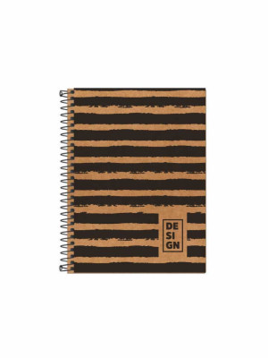 CADERNO 1/4 96 FL ESPIRAL CAPA FLEXÍVEL KRAFT