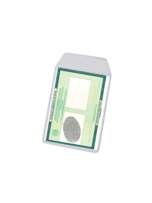 PROTETOR DOCUMENTOS RG/TÍTULO 81MM X 110MM, COM ABA, PCT C/10