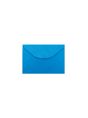 ENVELOPE VISITA COLOR MAIS 80 GSM, EMBALAGEM EM PP 100% RECICLÁVEL, C/100 UNIDADES, AZUL ROYAL, FORMATO 80MM X 115MM