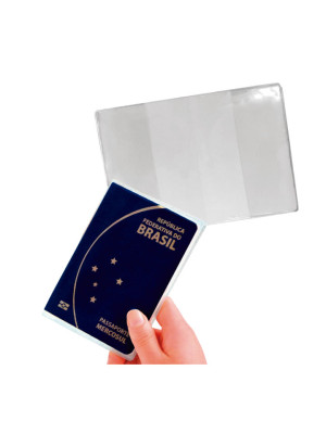 CAPA PARA PASSAPORTE EM PVC CRISTAL 0,15MM,FORMATO 130MM X 190MM