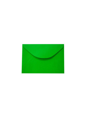 ENVELOPE VISITA COLOR MAIS 80 GSM, EMBALAGEM EM PP 100% RECICLÁVEL, C/100 UNIDADES, VERDE, FORMATO 80MM X 115MM