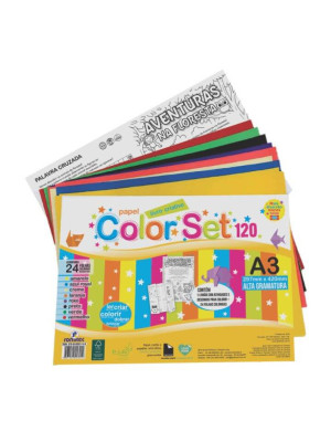 LIVRO DE ATIVIDADES COLOR SET 120, C/24 FLS, FORMATO A3