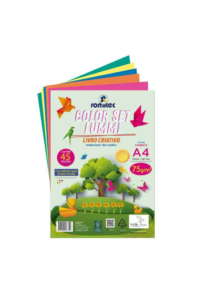 LIVRO DE ATIVIDADES COLOR SET LUMMI, 75 GSM, PCT C/45 FLS, FORMATO A4