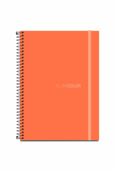 CADERNO UNIV 160F 10X1 ESPIRAL CAPA PP LARANJA