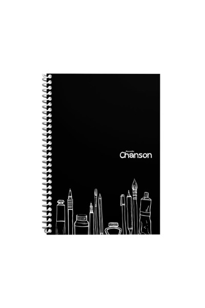 CADERNO COLEGIAL SLIM PREMIUM NOUVELLE CHANSON, 40 FLS, 120 GSM, ESPIRAL, SEM PAUTA, CAPA DURA