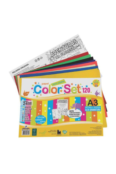 LIVRO DE ATIVIDADES COLOR SET 120, C/24 FLS, FORMATO A3